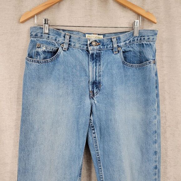 Old Navy Vintage 90s Y2K Low Rise Flare  Blue Jeans Denim Women's Distressed - Picture 2 of 13